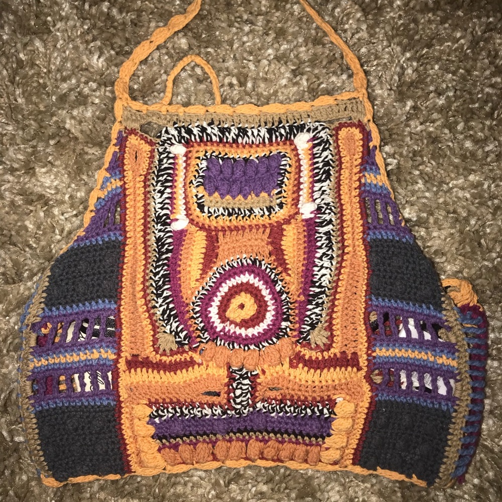 Rare cleobella crochet halter top